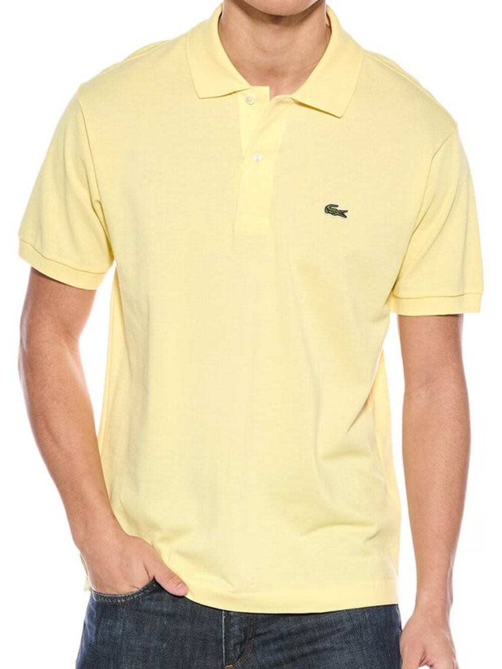 Lacoste Yellow Short Sleeve Polo Size 7 XL